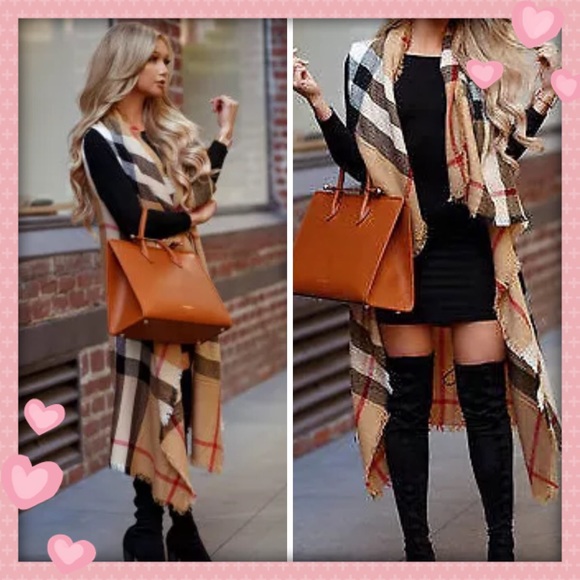 Sweaters - ❤️⚡️sale⚡️Plaid waterfall vest cardigan❤️